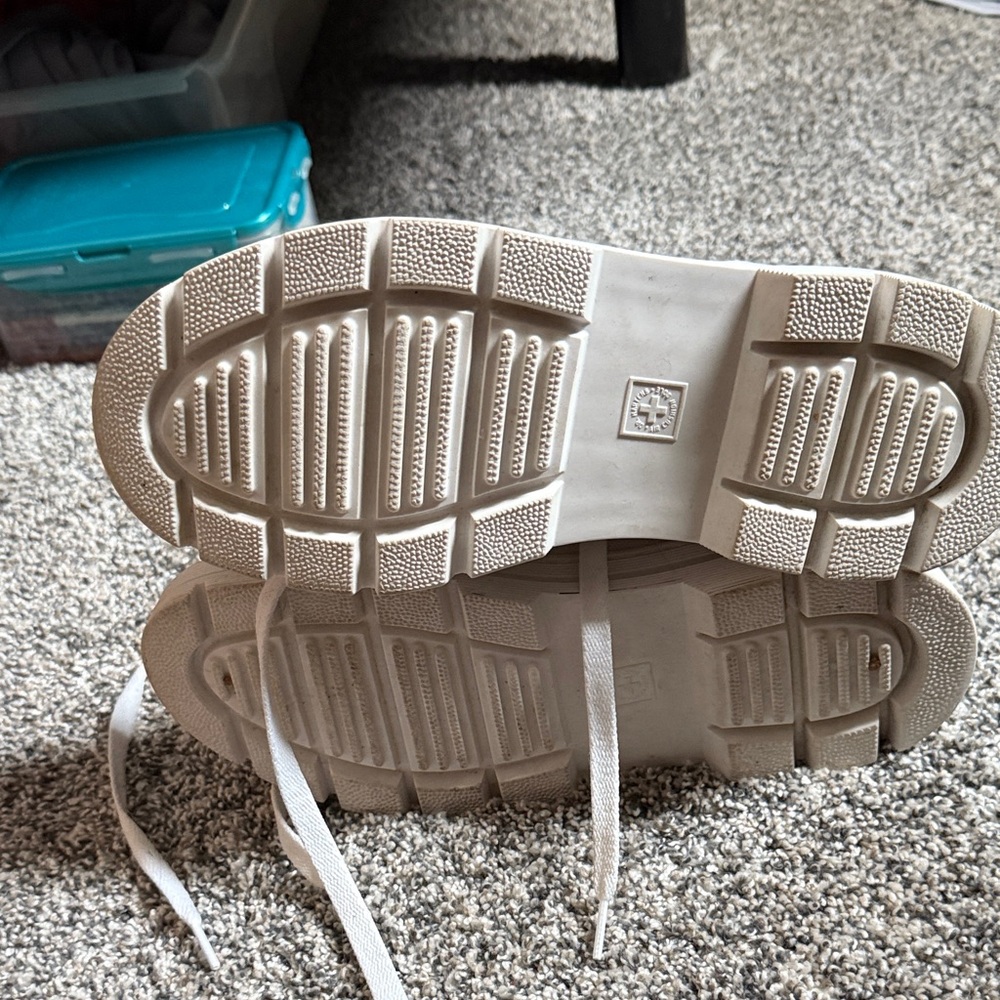 Dr. Martens White Combat Boots - Picture 2 of 3